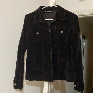 Black Corduroy Jean Style Jacket